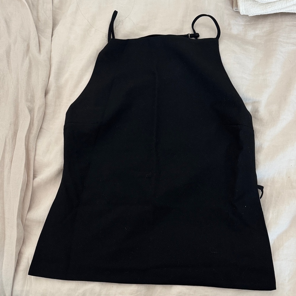 Pull&Bear Open Back Black Tank Top